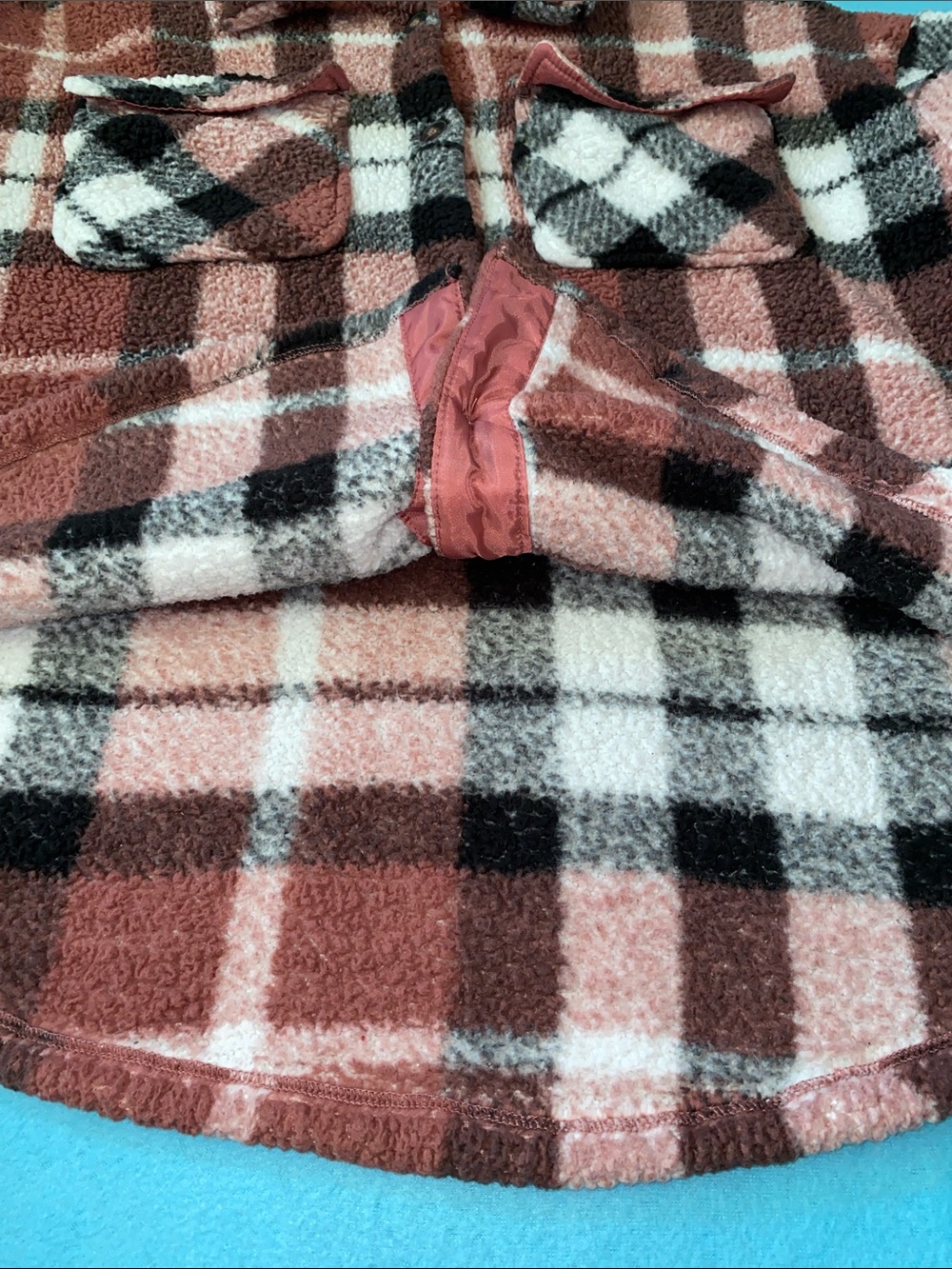 FASHION NOVA Feels Like Fall plush plaid button up jacket shacket NEW size 3X - Picture 4 of 11